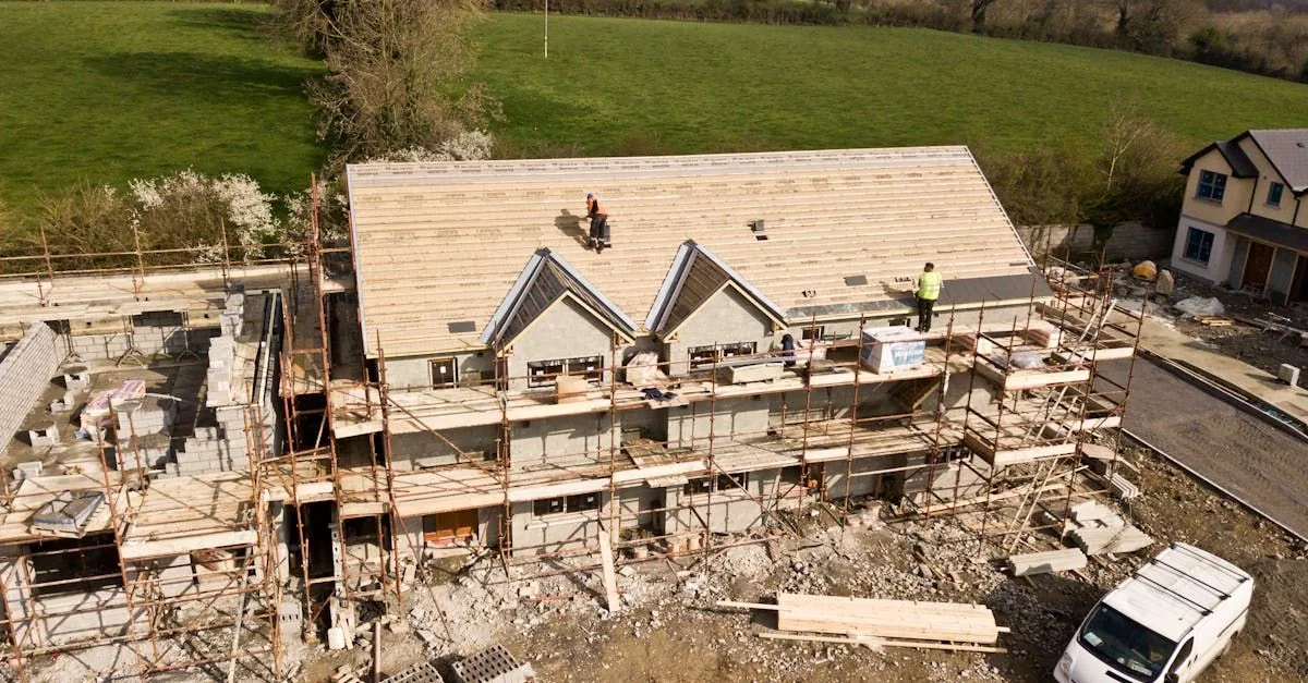 Chantier de réfection de charpente et toiture à Néris-les-Bains